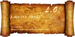 Labritz Ottó névjegykártya